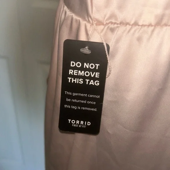 Torrid Pink and Gold Asymmetrical Wrap Gown - Picture 4 of 6